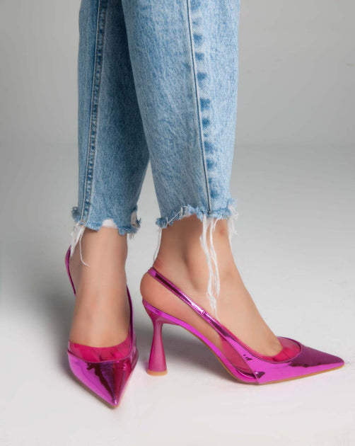 Hot pink metallic on sale heels