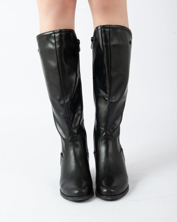 Sleek Mid-Calf Boots - Black