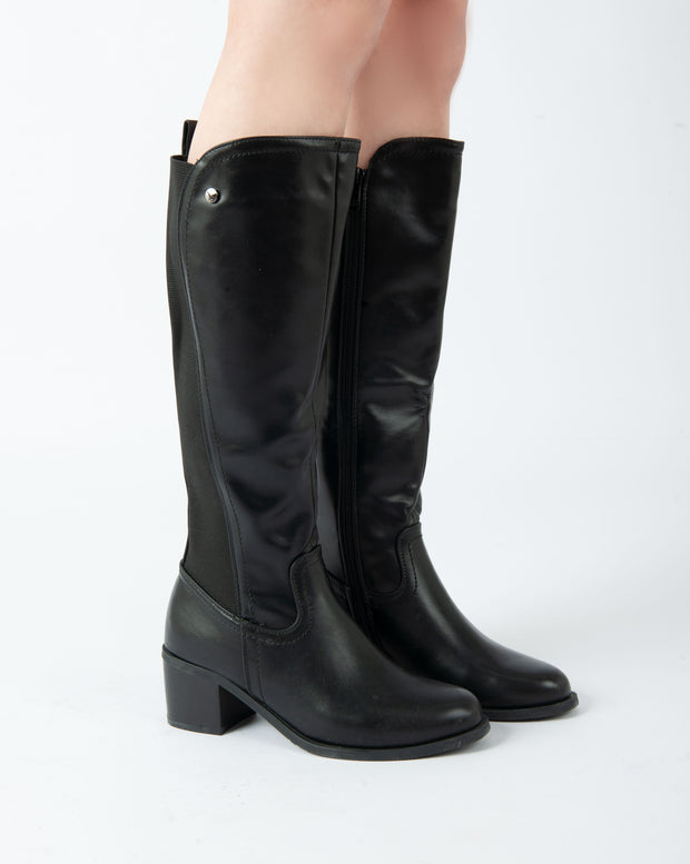 Sleek Mid-Calf Boots - Black