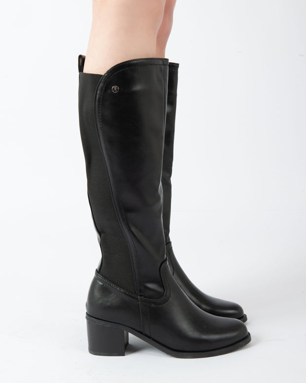 Sleek Mid-Calf Boots - Black