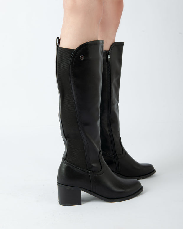 Sleek Mid-Calf Boots - Black