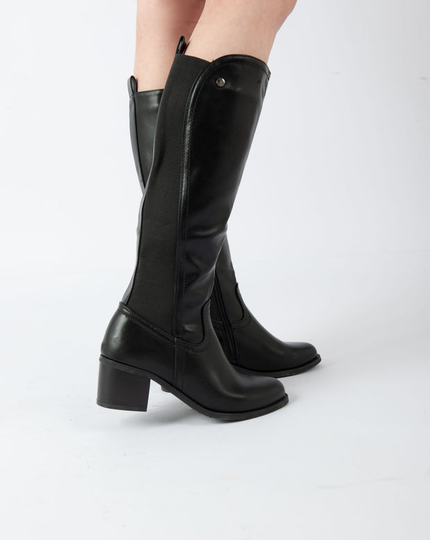 Sleek Mid-Calf Boots - Black