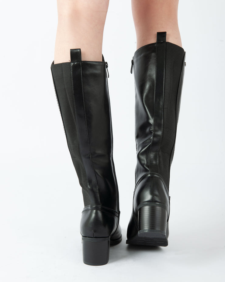 Sleek Mid-Calf Boots - Black