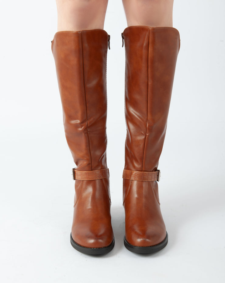 Equestrian Buckle Boots - Camel