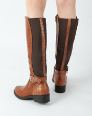 Equestrian Buckle Boots - Camel