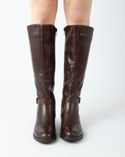 Equestrian Buckle Boots - Brown