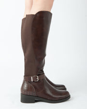 Equestrian Buckle Boots - Brown