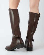 Equestrian Buckle Boots - Brown