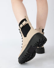 Utility Combat Boots - Beige