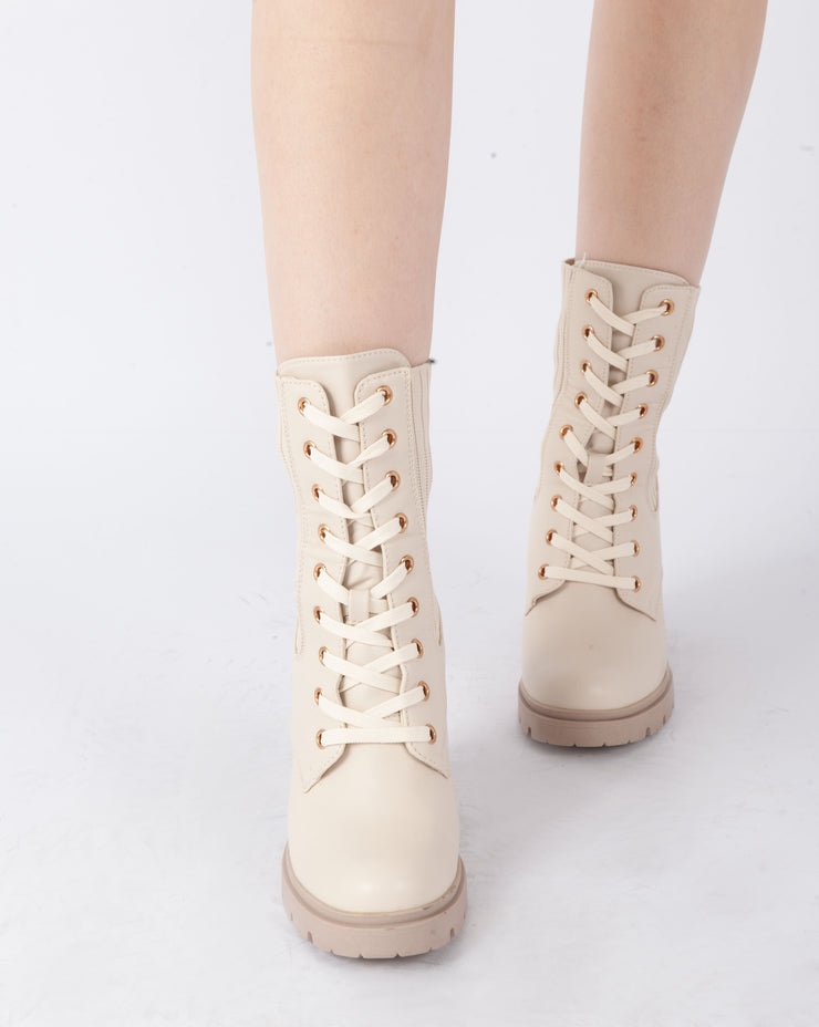 Heritage Ankle Boots - Beige