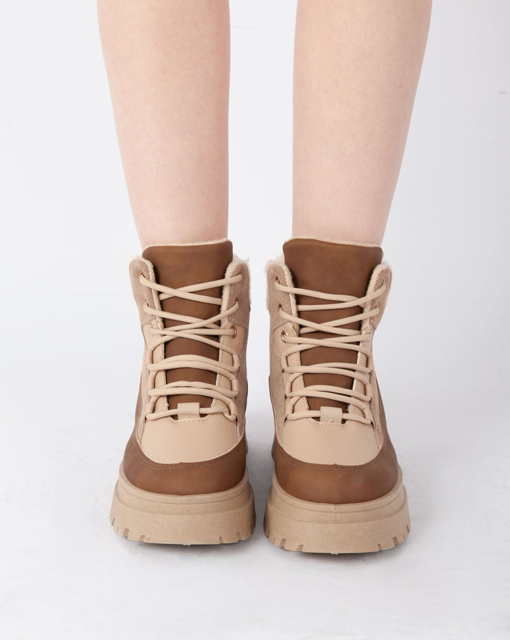 Cozy Hiker Boots - Khaki