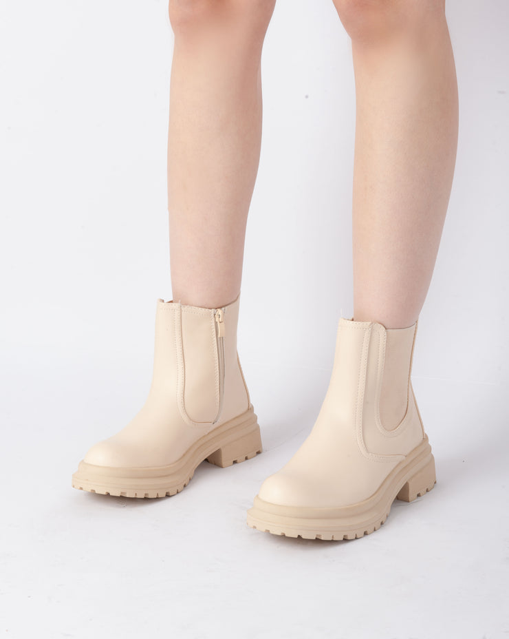 Chunky Chelsea Boots - Beige