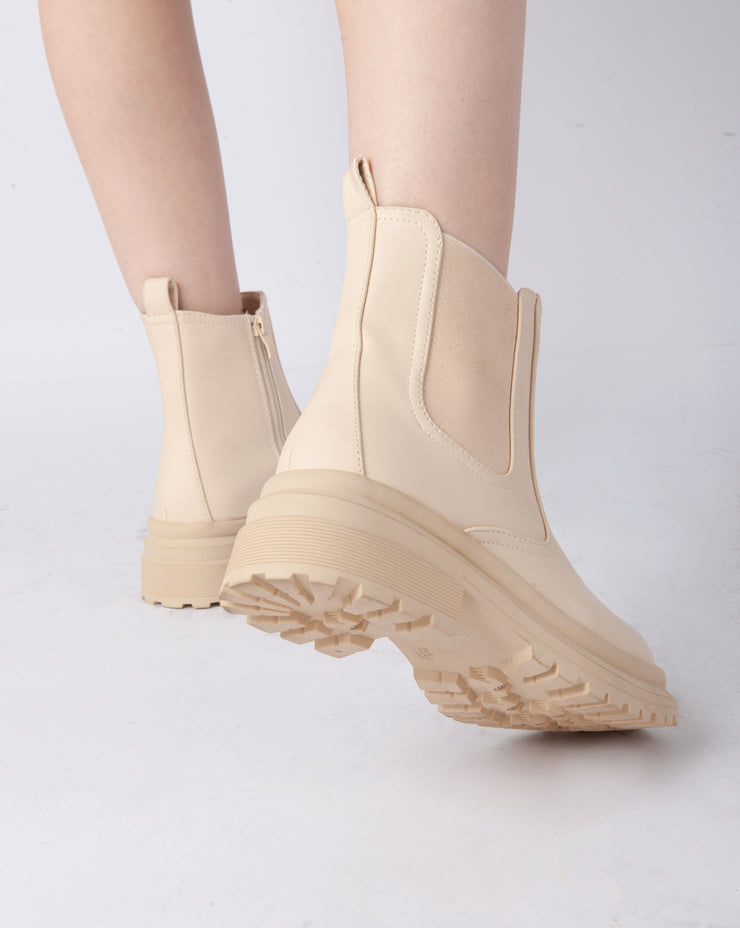 Chunky Chelsea Boots - Beige