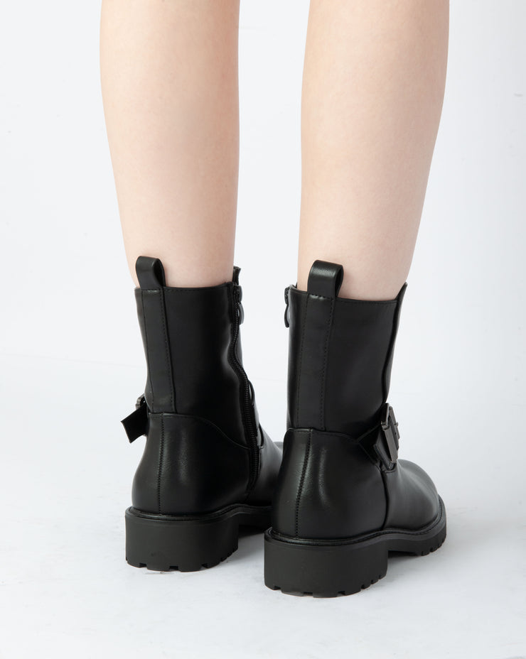 Buckle Ankle Boots - Black