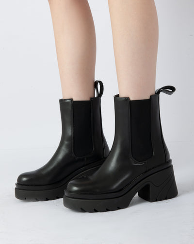 Platform Chelsea Boots - Black