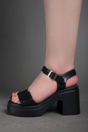 Bold Platform Heels - Black