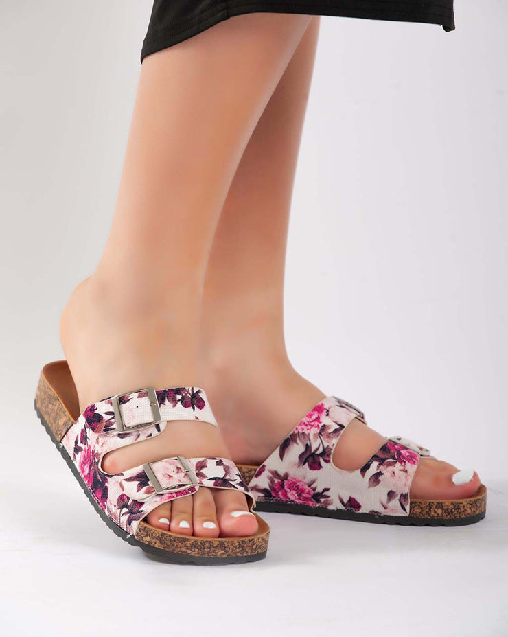 Floral Slipper - Beige