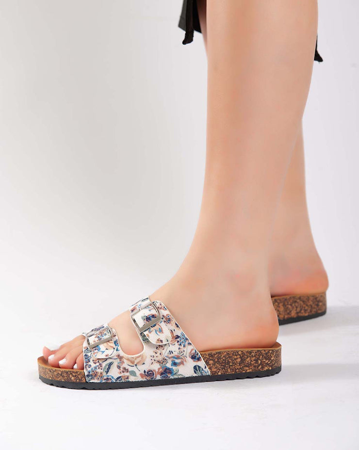 Floral Slipper - Blue