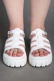 Platform Sandals - White