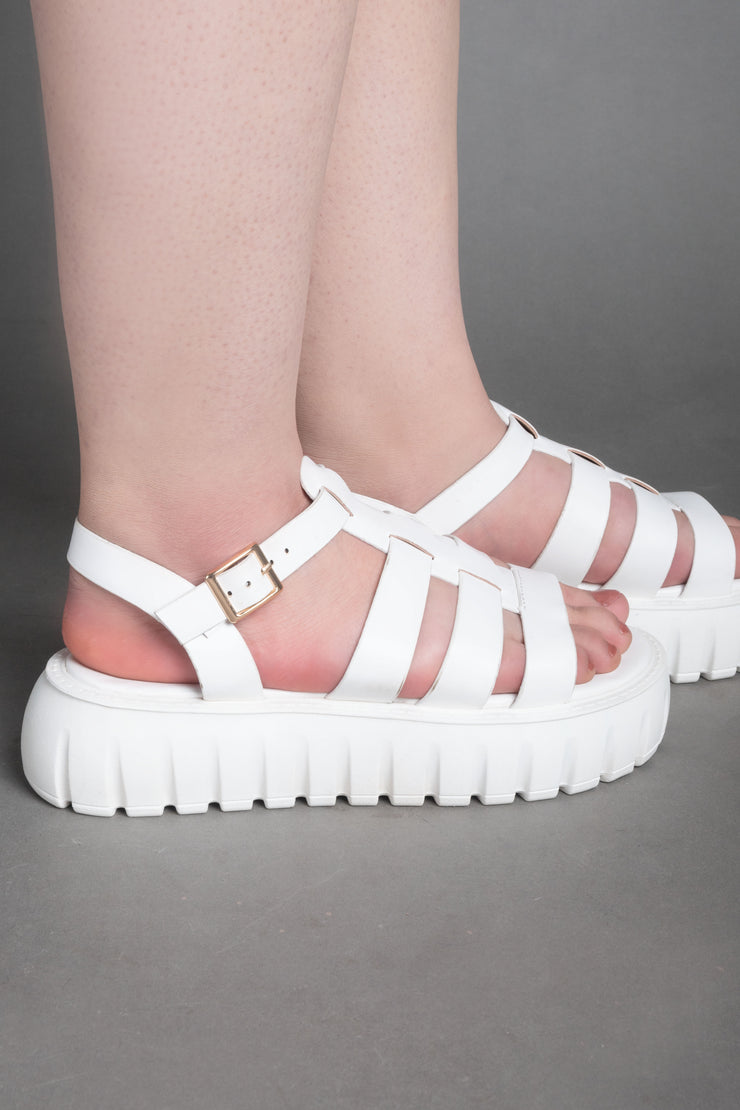 Platform Sandals - White