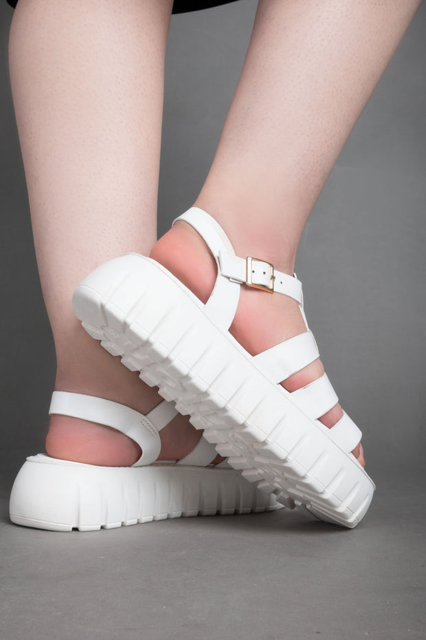 Platform Sandals - White