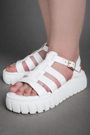 Platform Sandals - White