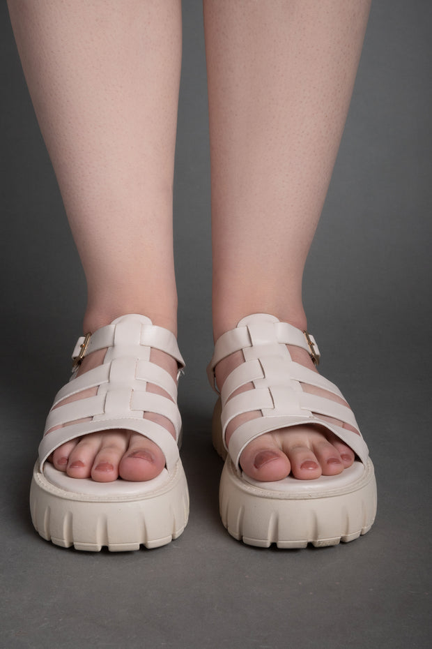 Platform Sandals - Beige