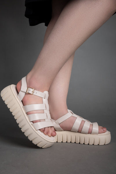 Platform Sandals - Beige