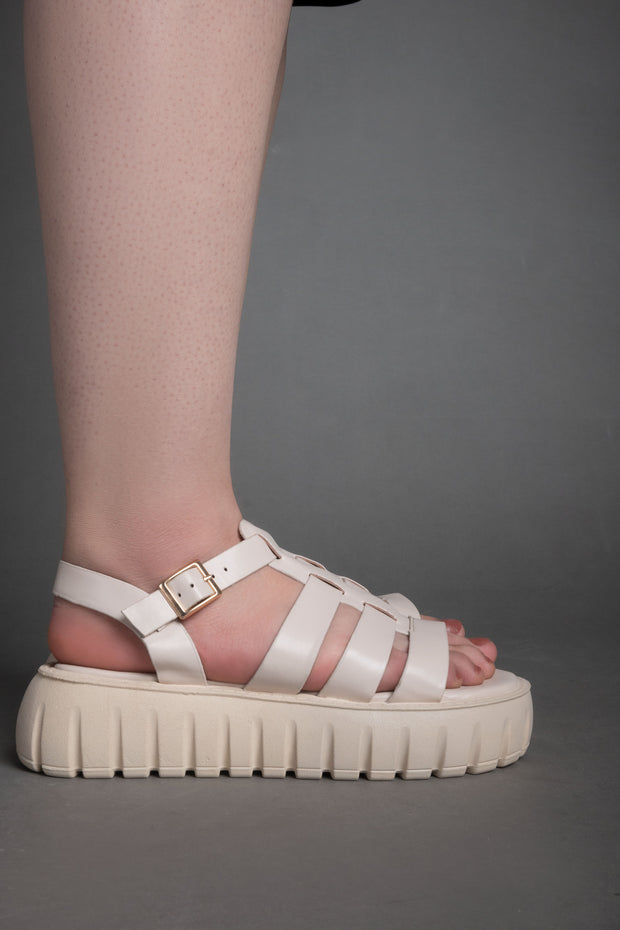 Platform Sandals - Beige