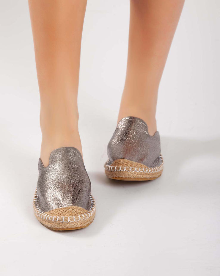 Metallic Mules - Silver