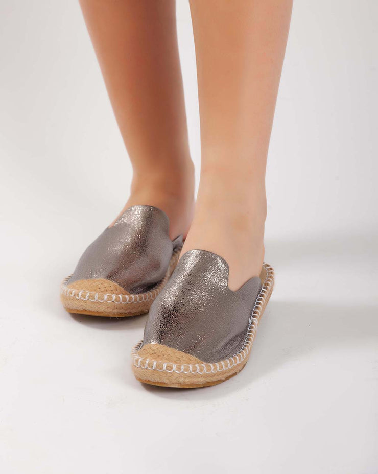 Metallic Mules - Silver