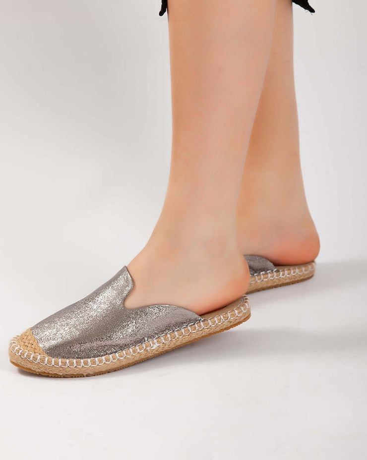 Metallic Mules - Silver