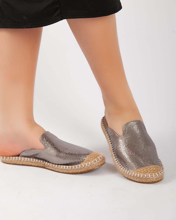 Metallic Mules - Silver