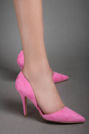 Pointed-Toe Stiletto Heels - Pink