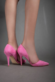 Pointed-Toe Stiletto Heels - Pink