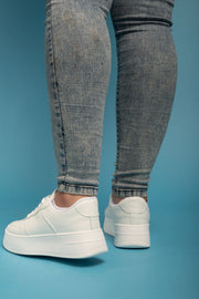 Clear Platform Sneakers - White