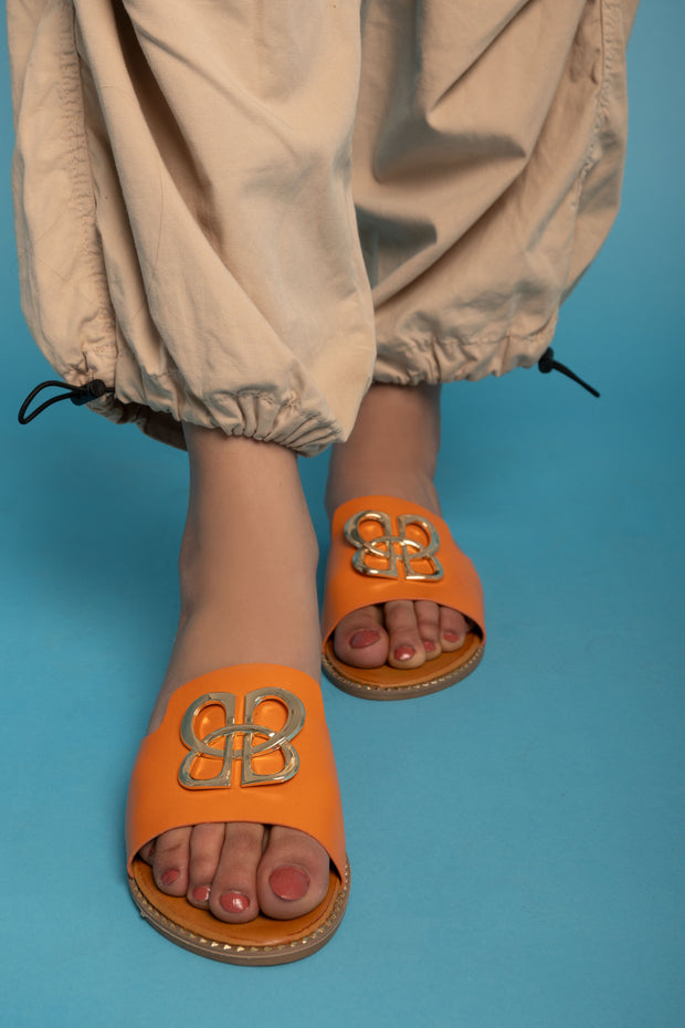 Radiant Emblem Slippers - Orange