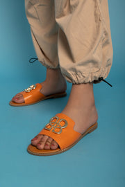 Radiant Emblem Slippers - Orange