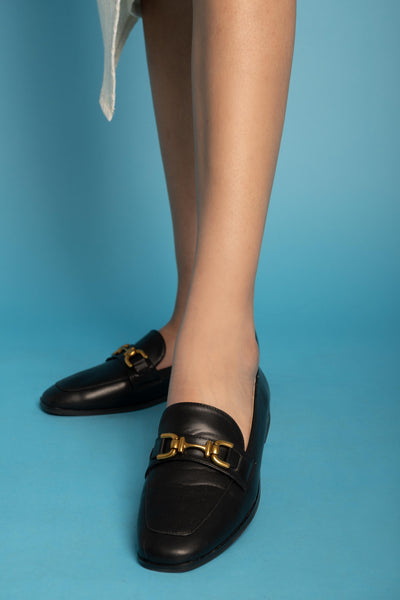 Classic Leather Loafers - Black