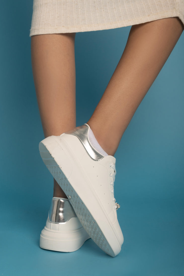 Diamond Walk Sneakers - Silver