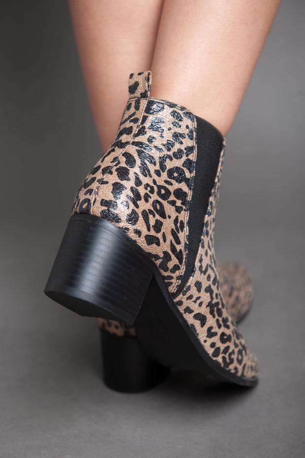 Tiger Ankle Boots - Beige