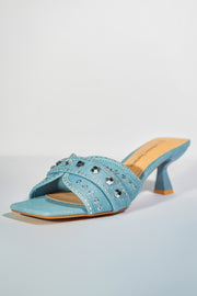 Jewels Heels - Light Blue