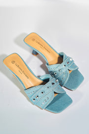 Jewels Heels - Light Blue