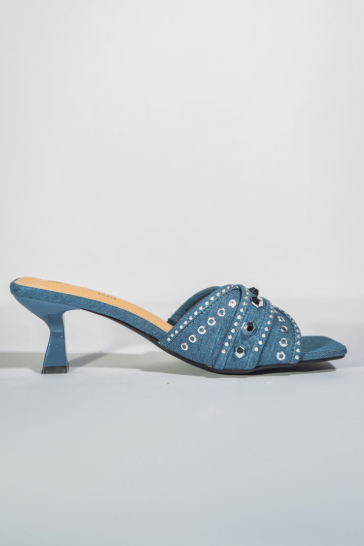 Jewels Heels - Dark Blue