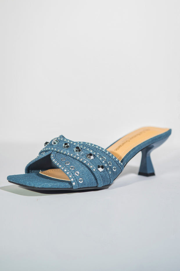 Jewels Heels - Dark Blue