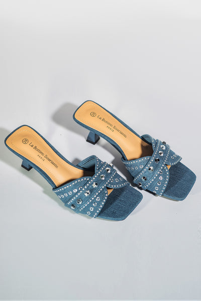 Jewels Heels - Dark Blue