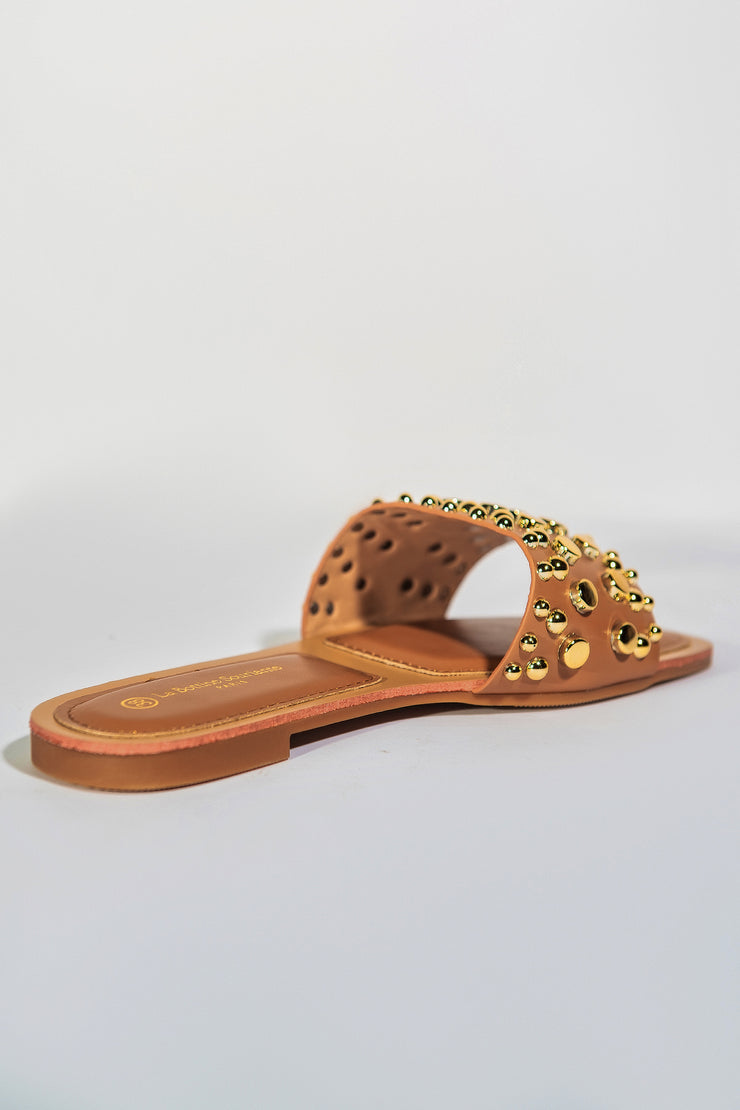 Shinny Lanes Slipper - Camel