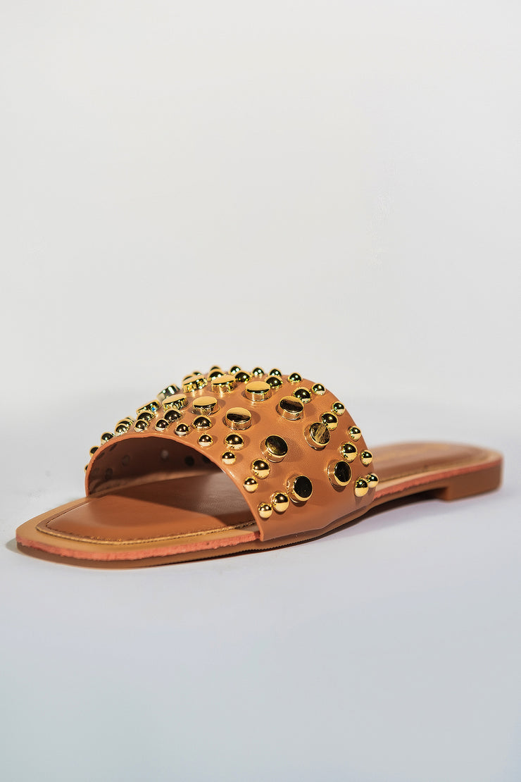 Shinny Lanes Slipper - Camel