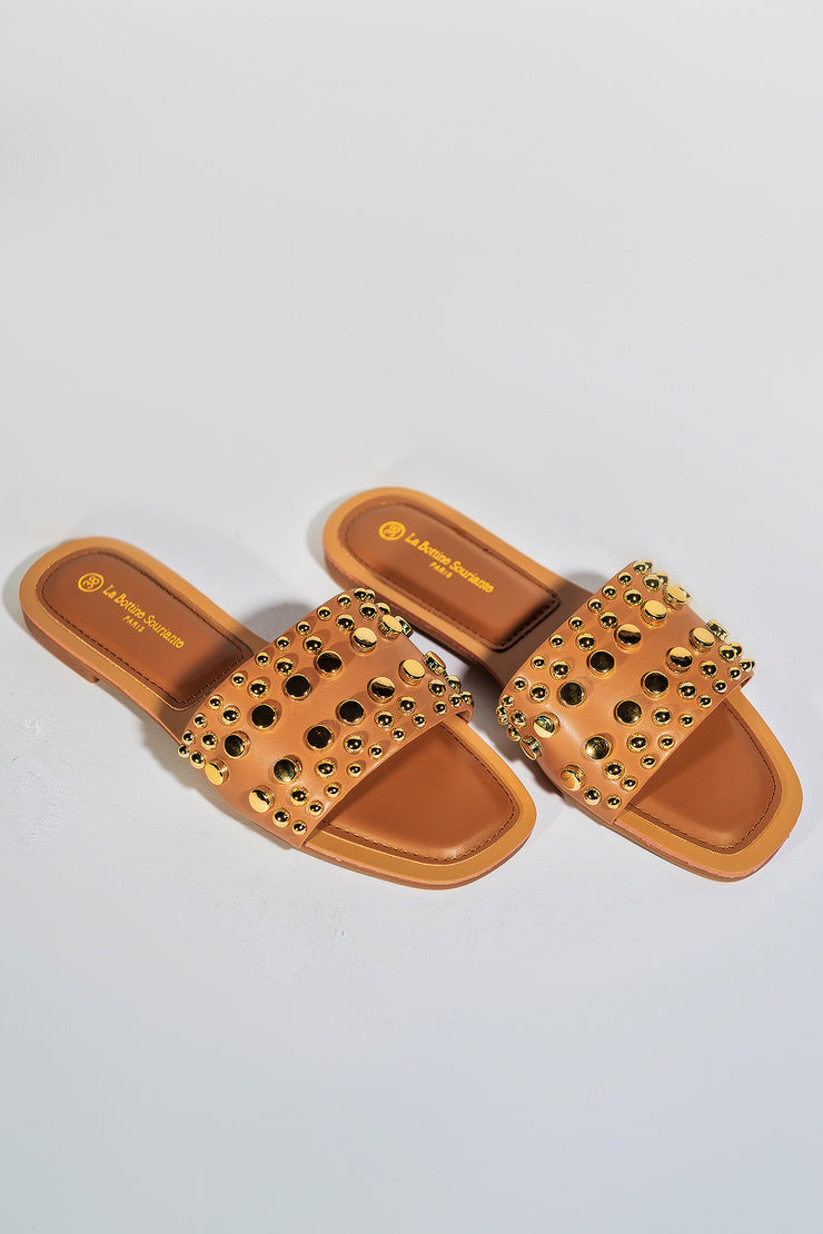 Shinny Lanes Slipper - Camel