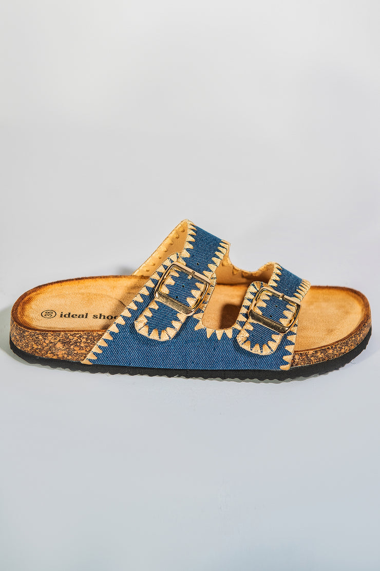 Breezy Old School Slipper - Dark Blue